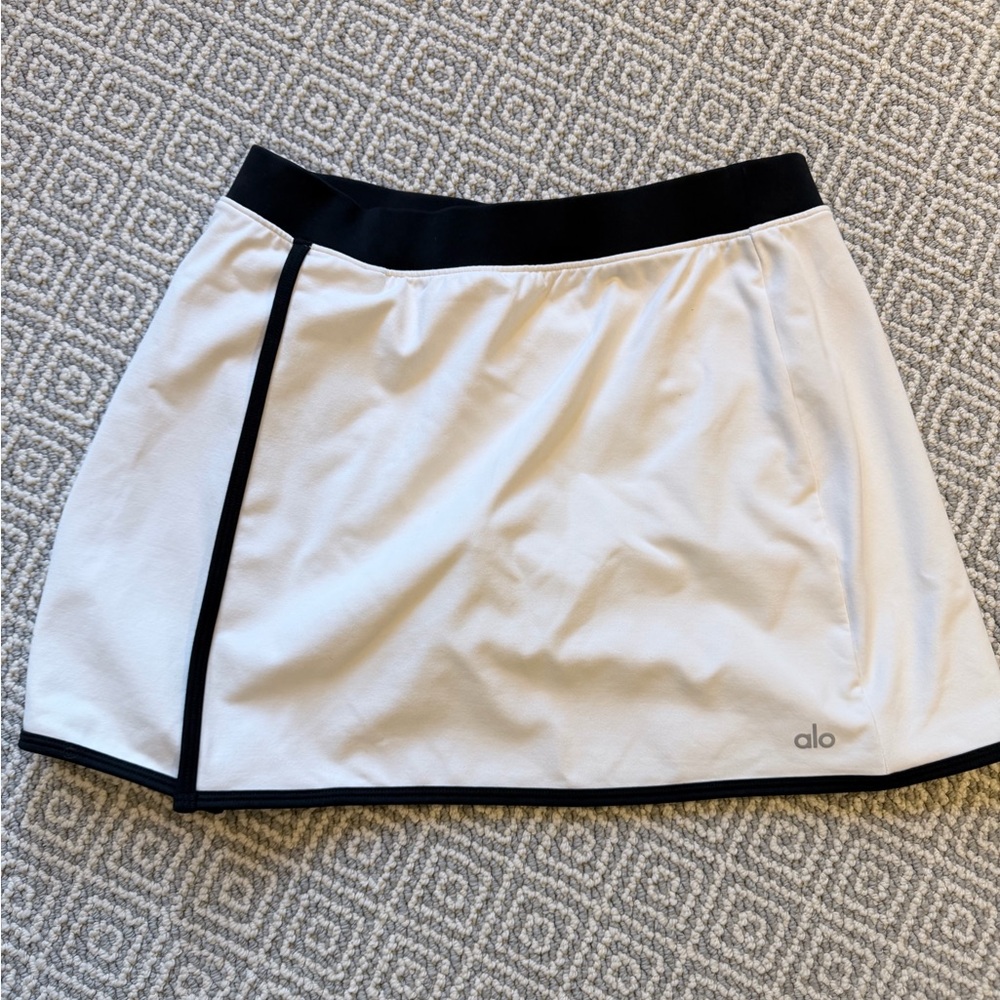 Alo Black and White Athletic Skort